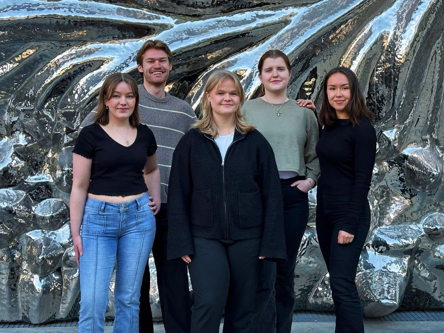 Fra venstre mot h?yre: Emily, Felix, Anniken og Anna